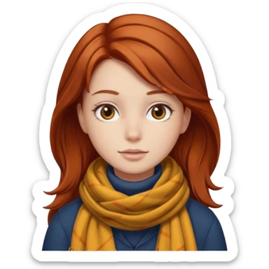 Automne fille ado  sticker