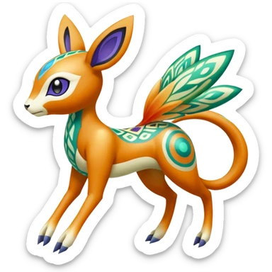 Meloetta-Vernid-Fionbri-Pokémon-Digimon-Fakémon-fusion-hybrid-creature sticker