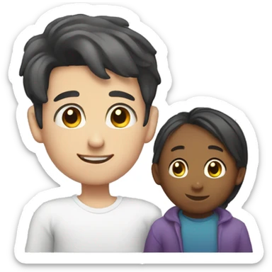 Patting a little kids head sticker