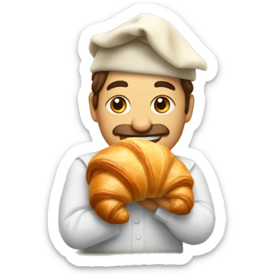 New Year's croissant sticker
