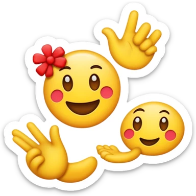 Napisi znakovnim jezikom slova V O L I M T E koristeci emojie sticker