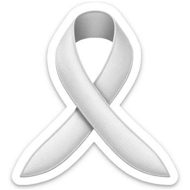 lung cancer white ribbon sticker