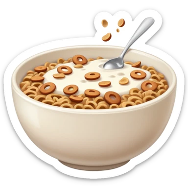 Brown cereal you hurt bowl sticker