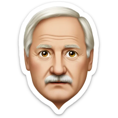 photorealistic Belarus president serious Lukashenko sticker