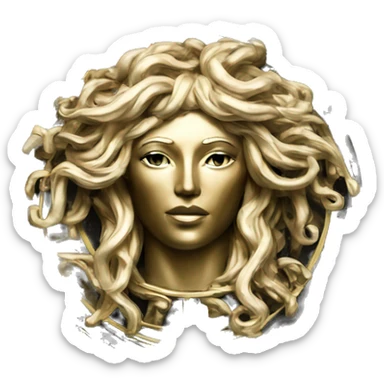 versace-medusa-symbol chrome sticker