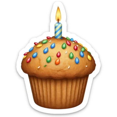 Muffin with birthday sticker