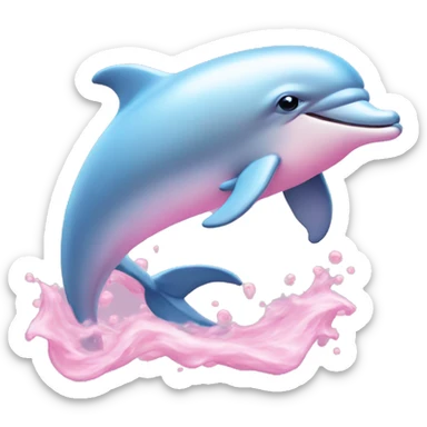 Pastel-pink-colors-dolphin sticker