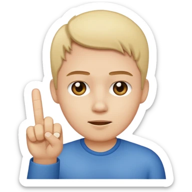 straight face with middle finger sticker