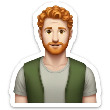 Portrait, Irish Male, 34, Ginger, Kieran sticker
