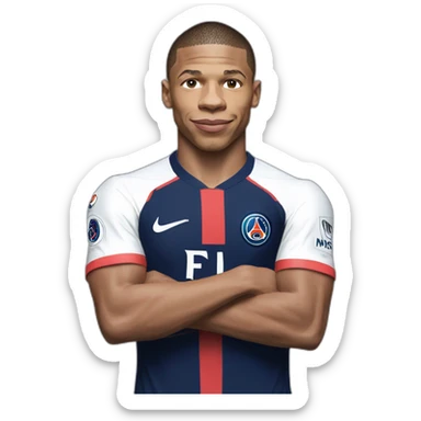 kylian mbappe, psg, buff, world cup, soccer sticker