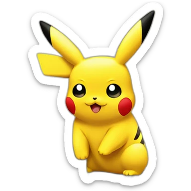 Laptop with pikachu wallpaper sticker