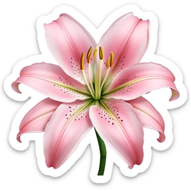 light pink lilium sticker