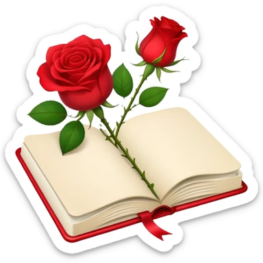 notebook and Rose sticker