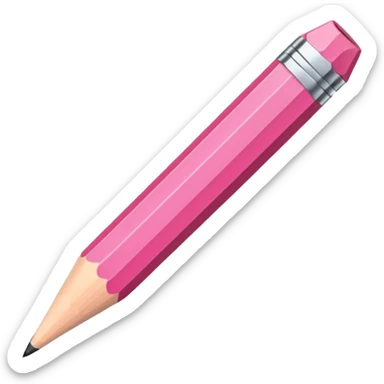 Pink pencil emoji sticker
