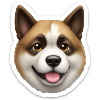 american akita coquette sticker