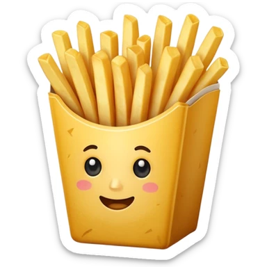 French fries sticker