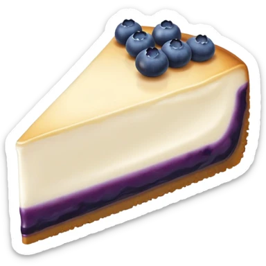 Blueberry cheesecake slice sticker