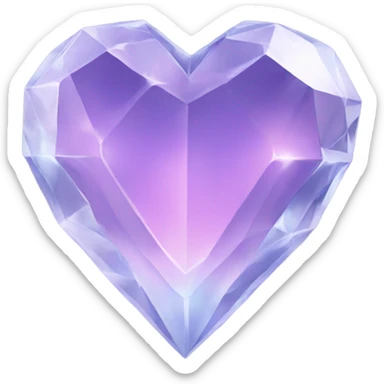 crystal heart sticker