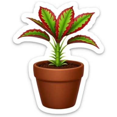 Venus Flytrap Plant in a brown cute pot sticker