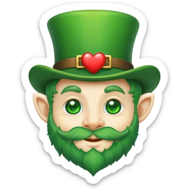 crea un leprechaun con gli occhi a cuore  sticker