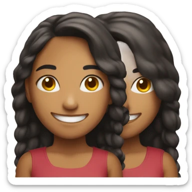 Latin girl with a big smile sticker