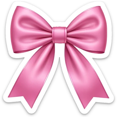 Pretty pink bow emoji sticker