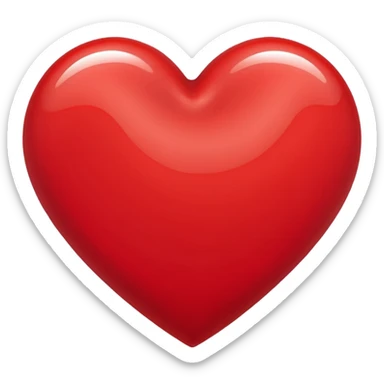 heart with a wavy triple outline sticker