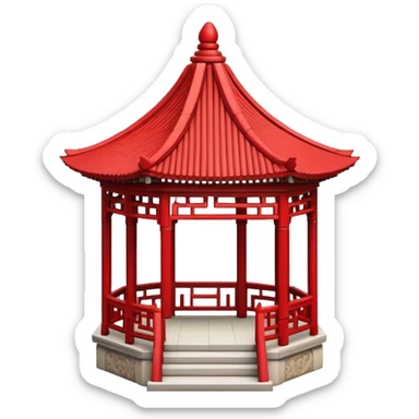 Tiny ornate Chinese gazebo sticker