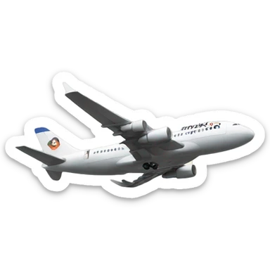 Make an emoji about plane in mid air sticker