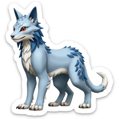 Lynx-Sergal-Vernid-Fakémon-Pokémon-creature (full body) sticker