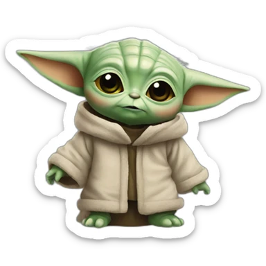 sassy baby yoda sticker