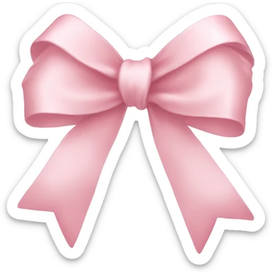 light pink ribbon bowh sticker