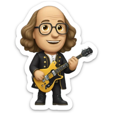 ben-Franklin-as-rockstar sticker