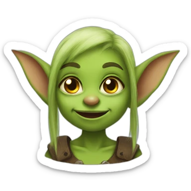 goblin girl sticker