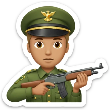 army man firing sticker