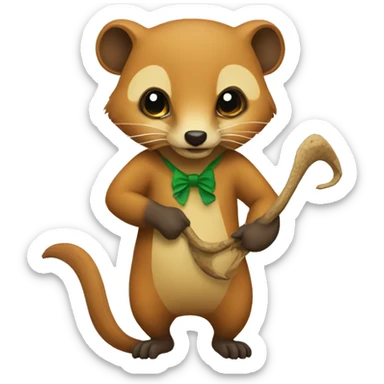Mongoose with a bow sticker