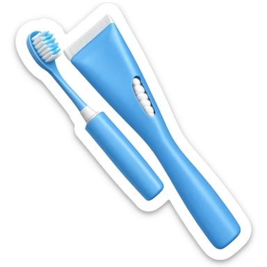 toothpaste and toothbrush sticker