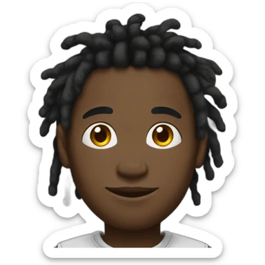 young black man with dreads  sticker