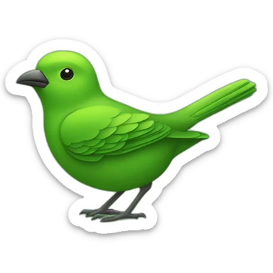 bird green green greeb sticker