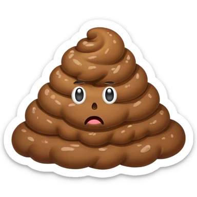 Disgusting poop sticker