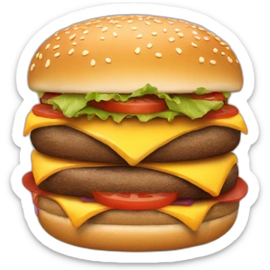 a fanda having burger sticker
