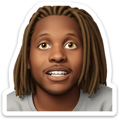 boy with dreadlocks smiling sticker