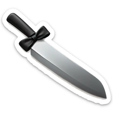 knife with black bow on it  sticker