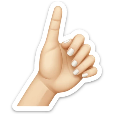 White Shh finger and hand emoji sticker