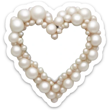 Pearl heart  sticker