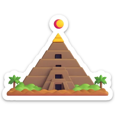 simple and bold Mexican pyramid sticker