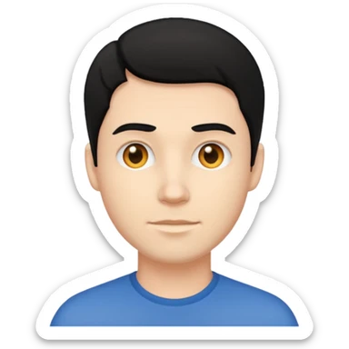 hazme un senor blanco  con pelo negro sticker