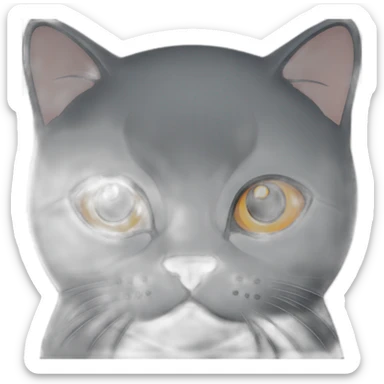 black British shorthair with orange eyes sticker