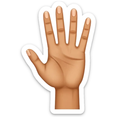 Mano mostrando 4 dedos sticker