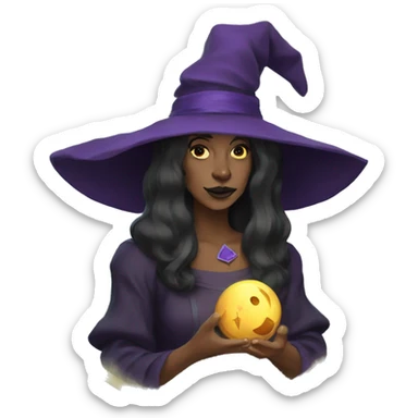 Tarot card witch  sticker